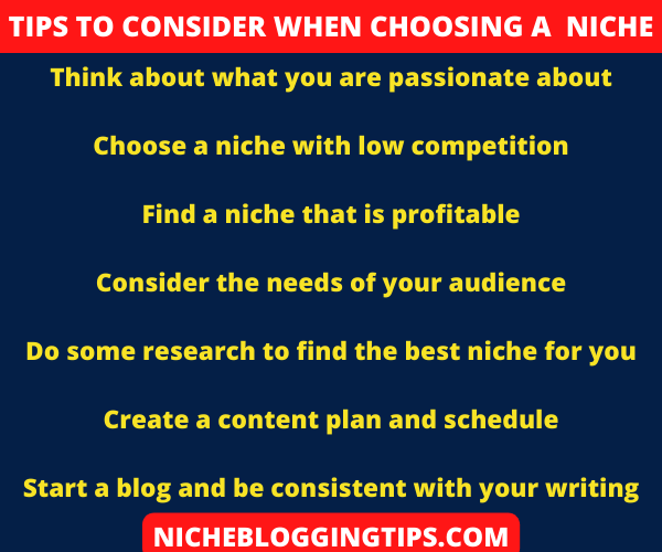 ips To Consider When Choosing A Niche